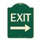 Signmission Exit with Right Arrow Heavy-Gauge Aluminum Architectural Sign, 24" H, 18" L, G-1824-24552 A-DES-G-1824-24552 - alternate 1